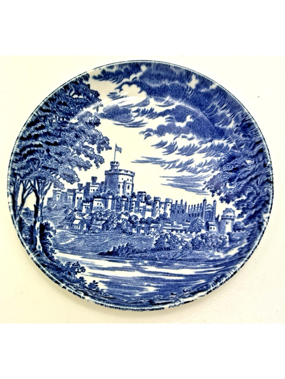 Vtg Unicorn Tableware England 4" Plate Dish Coaster Windsor Castle Countryside